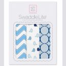 Наборы пеленок SwaddleDesigns SwaddleLite Chic Chevron Lite Blue