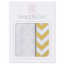 Набор пеленок фланель/тонкая SwaddleDesigns Swaddle Duo Yellow Chevrons