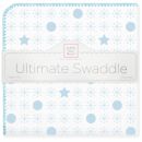 Пеленка фланель для новорожденного SwaddleDesigns Ultimate Jax & Stars Blue