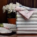 Фланелевая пеленка для новорожденного SwaddleDesigns Кружки - голубой