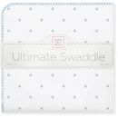 Фланелевая пеленка для новорожденного SwaddleDesigns BL/Sterling Lt Dot