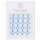 Детская простынь Fitted Crib Sheet True Blue Mod