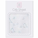 Детская простынь Fitted Crib Sheet Blue Chickies