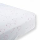 Детская простынь Fitted Crib Sheet Pink Chickies