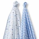 Набор пеленок фланель/тонкая SwaddleDesigns Swaddle Duo BL Chickies/Chevron