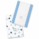 Полотенчики SwaddleDesigns Baby Burpie Set Blue/TB Chickies