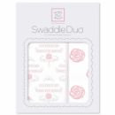 Набор пеленок фланель/тонкая SwaddleDesigns Swaddle Duo Rose Royal