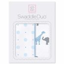 Набор пеленок фланель/тонкая SwaddleDesigns Swaddle Duo Blue Circus Fun