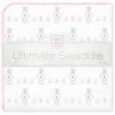 Пеленка фланель для новорожденного SwaddleDesigns Ultimate Garden Bunnie Pink