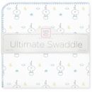 Пеленка фланель для новорожденного SwaddleDesigns Ultimate Space Friend Blue