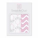 SwaddleDesigns (США) Детские пеленки фланелевая и муслиновая Lolli Chevron Pink