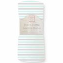 Пеленка детская тонкая SwaddleDesigns Маркизет Simple Stripes Pstl SeaCrystal