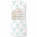 Пеленка детская тонкая SwaddleDesigns Маркизет Little Fox Pstl SeaCrystal