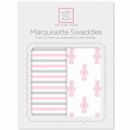 Наборы пеленок Marquisette 2-Pack Little Bunnie Simple Stripes