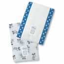 Полотенчики SwaddleDesign Marquisette Baby Burpie Marquisette Baby Burpie Gray + Blue Mickey with True Blue Trim