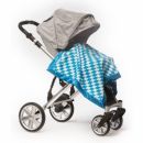 Плед детский SwaddleDesigns Stroller Blanket Bavarian Rhombus Blue