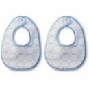 Слюнявчики горошки синие из органического хлопка Blue Mod on IV