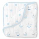 Одеяло муслиновое SwaddleDesigns Luxe Muslin Little Ships Blue