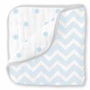 Одеяло муслиновое SwaddleDesigns Luxe Muslin Pale Blue Chevron