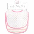 Слюнявчики муслиновые 2 шт. Tiny Triangles & Serenity Stripes