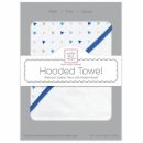 Муслиновое полотенце с капюшоном SwaddleDesigns Hooded Towel Tiny Triangles Shimmer Blue