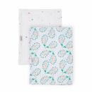 Bebe Au Lait (США) Муслиновые пеленки 2 шт. Павлины/Анютины глазки