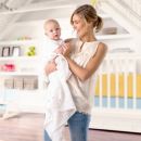 Bebe Au Lait (США) Муслиновые пеленки 2 шт. Павлины/Анютины глазки