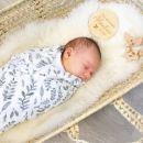 Муслиновые пеленки 2 шт. Bebe au Lait Just Be/Leaves