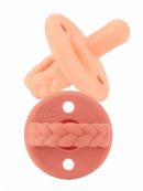 Itzy Ritzy (США) Пустышки силиконовые для новорожденных Персик/Терракота