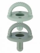 Itzy Ritzy (США) Пустышки для новорожденных цельносиликоновые 0-6, 6-18 Агава/Оливковый