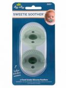 Itzy Ritzy (США) Пустышки для новорожденных цельносиликоновые 0-6, 6-18 Агава/Оливковый