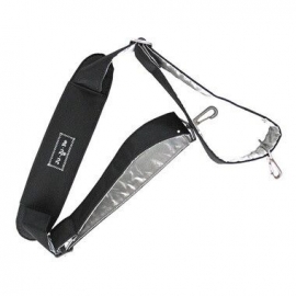 Ремень для сумки через плечо широкий текстильный с наплечником - BLACK/SILVER JuJuBe