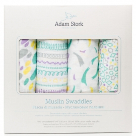 Муслиновые пеленки 4 шт. Adam Stork Sweetie
