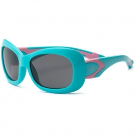 Детские солнцезащитные очки Real Kids 7+ Breeze для девочек с поляризацией аквамарин/розовые