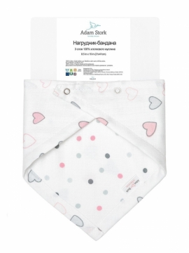 Бандана-нагрудник Adam Stork Hearts/Dots