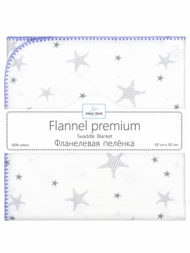 Фланелевая пеленка Adam Stork Premium Cotton Lavender Stars