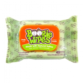 Салфетки для носа при простуде Boogie Wipes Saline 45 шт.