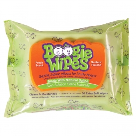 Салфетки для носа при простуде Boogie Wipes Saline 30 шт.