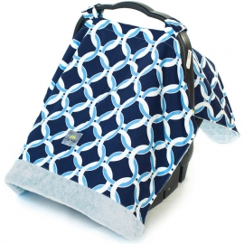 Накидка на автокресло Itzy Ritzy Social Circle Blue with Blue Minky