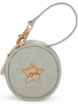 JuJuBe (США) Контейнер для пустышек, футляр, круглая сумочка Paci Pod Серая - Pebble