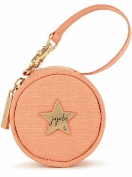 JuJuBe (США) Контейнер для пустышек, футляр, круглая сумочка Paci Pod Персиковый - Just Peachy