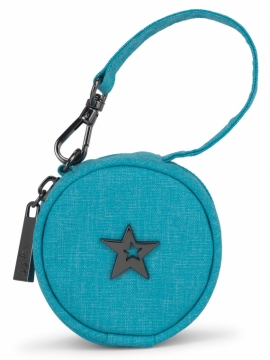 JuJuBe (США) Контейнер для пустышек, футляр, круглая сумочка Paci Pod Неоновая Голубая - Electric Blue