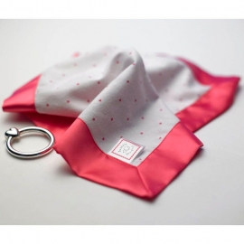 Комфортер платочек обнимашка Baby Lovie - Flannel Fuchsia Lt. Heart