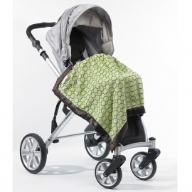Плед детский SwaddleDesigns Stroller Blanket Lime w/BR Mod C