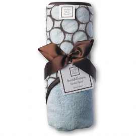 Полотенце для новорожденного Hooded Towel SwaddleDesigns Blue w/BR Mod C