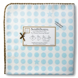 Фланелевая пеленка Organic Blue Dot/Stars M