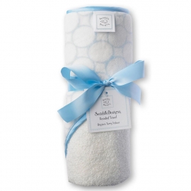 Полотенце для новорожденного Hooded Towel SwaddleDesigns - Organic Blue Mod on IV
