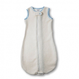 Спальный мешок для детей SwaddleDesigns эко флис TOG 1.5 Organic zzZipMe 3-6 М Pstl. Blue Trim