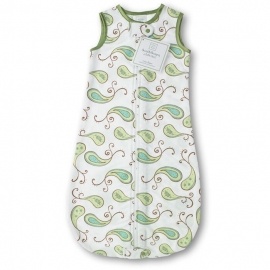 Спальный мешок для новорожденного SwaddleDesigns zzZipMe Sack 3-6M Flannel Kiwi Paisley