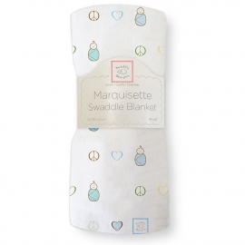 Пеленка детская тонкая SwaddleDesigns Маркизет TB Peace Love Sw